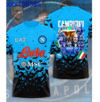 Naples1 Champions Commemorative Edition Summer Men Fashion T-Shirts