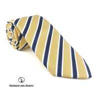 Giorgio Del Sarto Necktie 8.5 cm Yellow Fabric Texture เนคไทสีเหลืองมีเท็กเจอร์