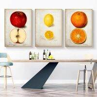 Vintage Retro ผลไม้โปสเตอร์ Avocado สตรอเบอร์รี่สแกนดิเนเวียนภาพวาดผ้าใบ Wall Art โปสเตอร์พิมพ์สำหรับห้องครัวตกแต่งบ้าน New