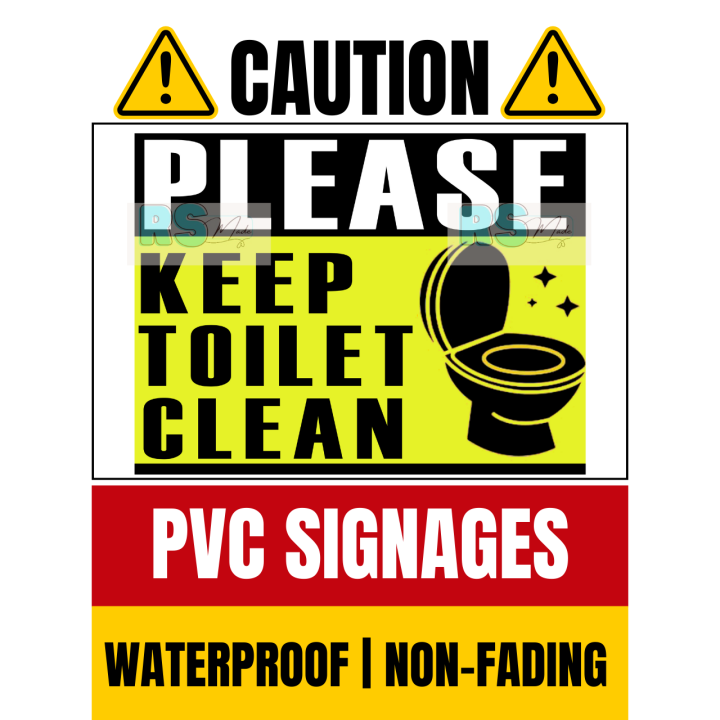 Keep Toilet Clean SIGNAGE Lazada PH