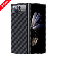 jianzhifen YTF-คาร์บอนไฟเบอร์เคสโทรศัพท์สำหรับ Xiaomi MIX พับ2 Aramid Fiber Ultra-Thin Shatter-Resistant Hard Case Cover MIX Fold 2