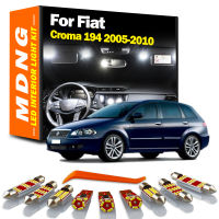 MDNG 18Pcs สำหรับ Fiat Croma 194 2005 2006 2007 2008 2009 2010 LED ภายในโดมแผนที่ Light Kit รถอุปกรณ์เสริม Led โคมไฟ Canbus หลอดไฟ