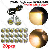 20Pcs 23Mm DRL LED Eagle Eye 12V 5630 SMD ไฟวิ่งกลางวันกันน้ำรถย้อนกลับอัตโนมัติที่จอดรถไฟท้ายหมอกโคมไฟ