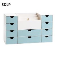 SDLP Multilayer Pen Holders Desktop Sundries Organizer Cosmetics Storage Drawer Box ABS Office School Stationery Cabinet