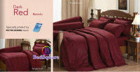 Jessica Dark red ? เฉพาะผ้านวม ขนาด 60x80 นิ้ว สำหรับที่นอน 3.5 ฟุต  ? สีพื้น สีแดงเข้ม กันไรฝุ่น และแบคทีเรีย Plain Color Dark Red Anti Dust Mites and Bacteria