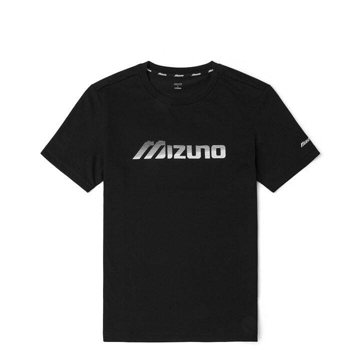 mizuno-ชายและหญิงที่มีใหม่2022กีฬาระบายอากาศ-j2ca21e2รอบคอปกแขนสั้นเสื้อยืด