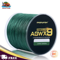 J1 Angryfish Agwx9 500เมตร Senar Pancing Pe แข็งแกร่งมากทนต่อการเสียดสีอุปกรณ์เชือกถักตกปลา