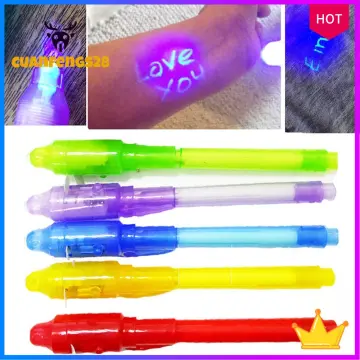 Novelty Uv Black Light Reactive Invisible Ink Markers Security Spy