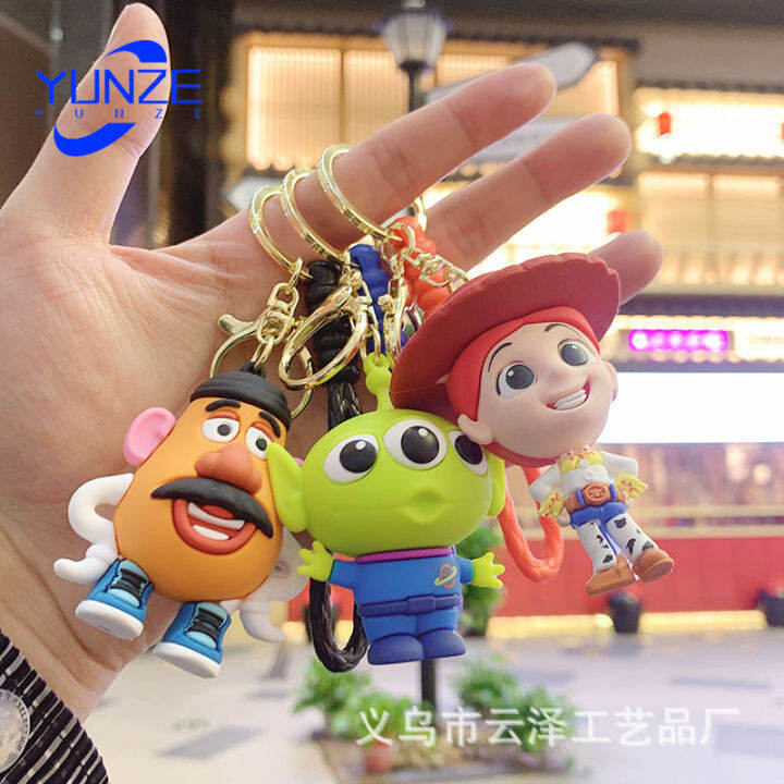 toy-story-lotso-alien-jessie-key-chain-strawberry-bear-buzz-lightyear-bag-pendant