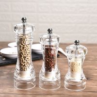 2Pcs Pepper Grinder- Acrylic Salt and Pepper Shakers Adjustable Coarseness By Ceramic Rotor Kitchen Accessories