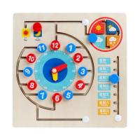 BusyBoard DIY Accessories Montessori Early Educational Teaching Tools Baby Weather Week Time Clock Matching Track WoodenToys