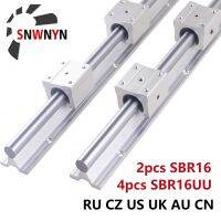 2pcs SBR16 Linear Rail Guide D16 300 400 500 600 1000 1200 1500mm รองรับสไลด์อย่างเต็มที่ + 4pcs SBR16UU Linear Bearing Block สำหรับ CNC-Sediue