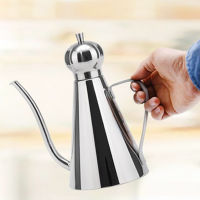 350ml Oil Bottle Durable Stainless Steel Long Spout Oil Bottle Grip Handle Olive Oil Can Kitchen Seasoning Container