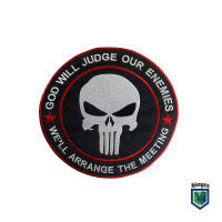 God Judge Skull Large Back Patch for Custom Biker Vest