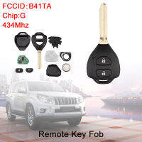 434MHz 2ปุ่ม Kunci Remote Mobil Fob กับ G ชิป B41TA เหมาะสำหรับ Toyota/yaris Hilux 2009 - 2015