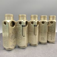 ☌♞ஐ Original Copper Finely Carved High-grade Brass Special-shaped Kerosene Lighter Collection Type Manual Lighter