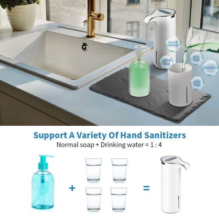 15oz-450ml-automatic-soap-dispenser-touchless-foaming-soap-dispenser-rechargeable-waterproof-foam-soap-pump-dispenser