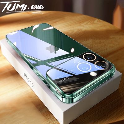 23New Plating Soft Silicone Phone Case For Iphone 14 13 12 11 Pro Max XR XS X 8 7 Plus Shockproof Bumper Glass Camera Protector Cover