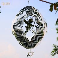 Handmade products manufacturer wholesale mobile Nordic rural 3 d rotating stainless steel pendant Cupid winds turn balcony