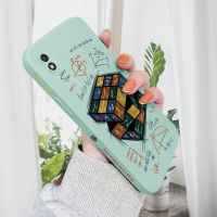 เคสโทรศัพท์มือถือสำหรับ Xiaomi Redmi 9A เคสโทรศัพท์สำหรับของเหลวที่ใช้ทำรูบิคการ์ตูนเด็กหญิงเด็กชายขอบด้านข้างฝาหลังป้องกันกล้อง