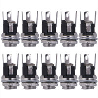 10 Pack 5.5X2.1Mm Female Socket Connector Panel Mount For DC Power Supply Jack Terminal Plug Adapter Replacement