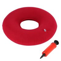 Inflatable Ring Round Pillow Donut Chair Pad Hip Support Hemorrhoid Seat Massage Cushion With Pump Corrector of ManWoman