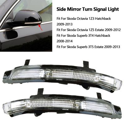 3T0949102 3T0949101 Yellow Always-On Black Mirror LED Turn Signals on the Left/Right For 2009-2013 Skoda Octavia Car Accessories