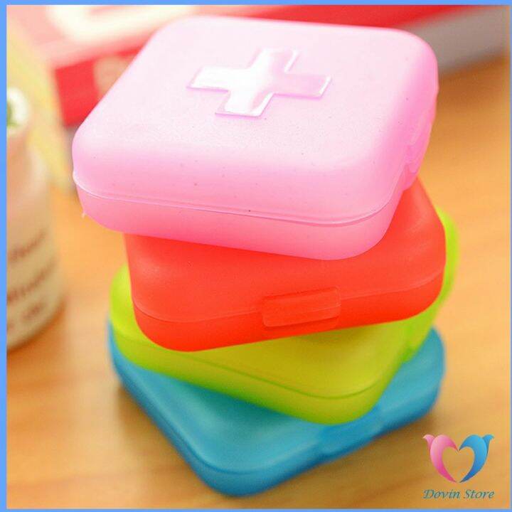 dovin-กล่องยา-มินิ-หลายช่อง-กล่องสีสันลูกกวาด-กล่องยาแบบพกพา-cross-packing-pill-box