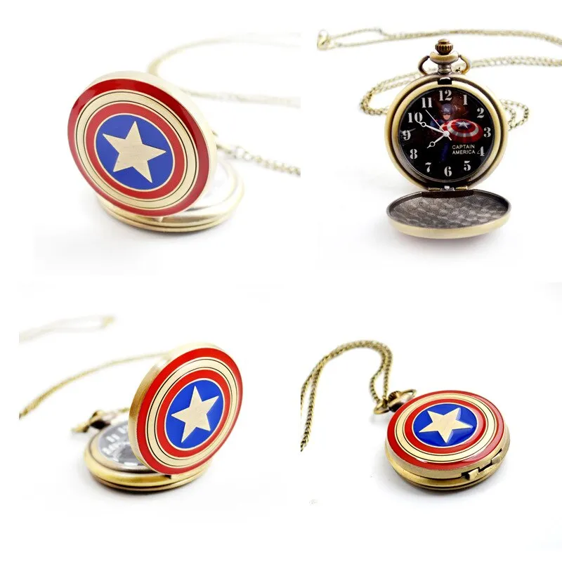 New Disney Anime Cartoon Pocket Watch Marvel Avengers Quartz Watch  Children's Toy Necklace Pocket Watch Birthday Gift | Lazada PH