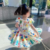 Childrens Dress For Girls Kids Summer Short Sleeve Elegant Princess Wedding Evening Dress Backless Cute Dresses  by Hs2023