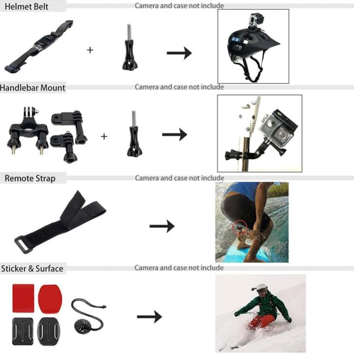 อุปกรณ์เสริมกล้องวิดีโอแอคชั่นกีฬา-อุปกรณ์เสริมมัลติฟังก์ชันอุปกรณ์เสริมของกล้องเล่นเซิร์ฟสกีดำน้ำใช้เปลี่ยนอุปกรณ์สำหรับ-go-pro-11-10-9