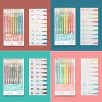 ปากกาลูกลื่นสำหรับนักเรียน9สี8ชุด,ปากกา Set Pulpen สีเจล Morandi ขนาด0.5มม.