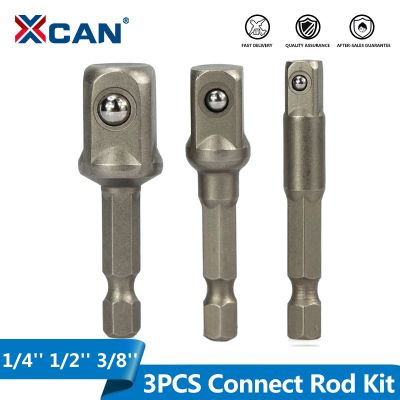 HH-DDPJXcan 3pcs 1/4 "3/8" 1/2 " Socket Adapter Hex Shank Drill Bits Extension Rod Power Tool Accessories