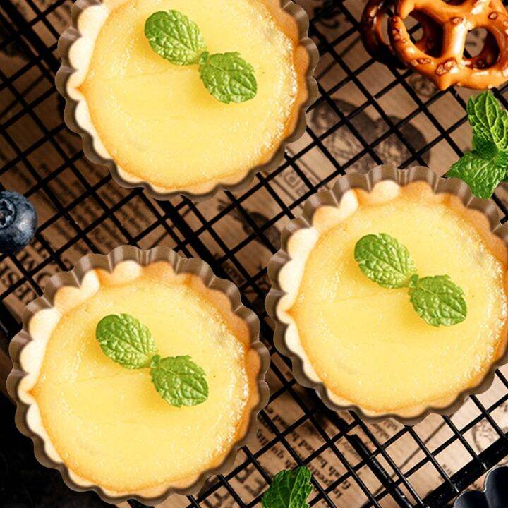 tart-pan-4-inch-mini-quiche-pan-removable-bottom-non-stick-tin-for-oven-baking-carbon-steel-gold-pie-pan-4-packs