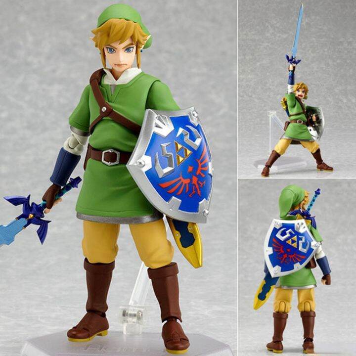 zzooi-the-legend-of-zelda-skyward-sword-14cm-link-action-figure-figma-153-changeable-accessories-pvc-model-anime-games-childrens-gift