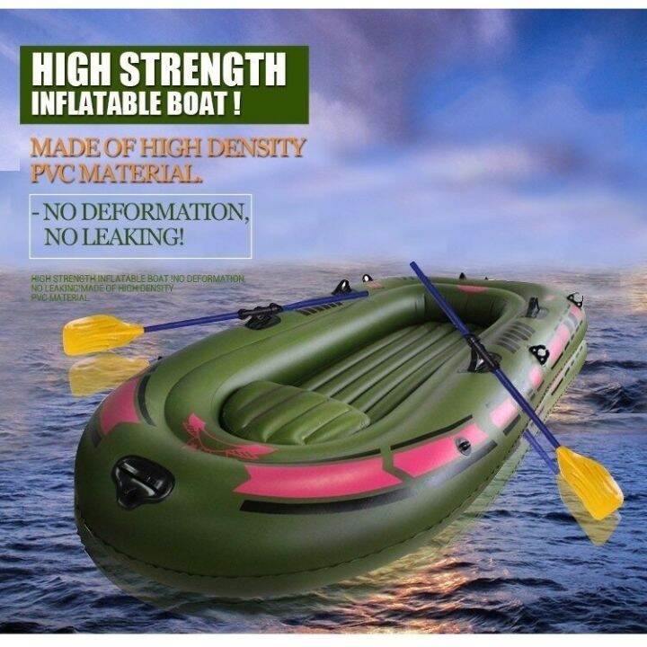 High Strength Inflatable Boat PVC Rubber Fishing Boat with Paddles Pump