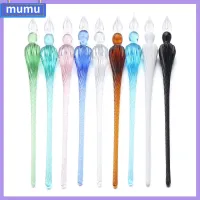 MUMU 1PC แฮนด์เมด การประดิษฐ์ตัวอักษร การเขียน ลายเซ็น เติมหมึก ปากกาจุ่มแก้ว อุปกรณ์วาดภาพ ปากกาหมึกซึม