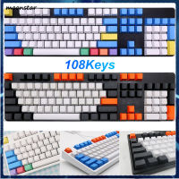 Ms ฝาครอบคีย์บอร์ด Pbt Lightproof 108 ชิ้น