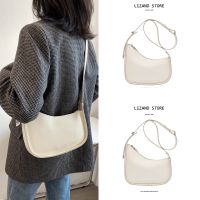 2023 spring white texture Messenger small bag women 2023 new Messenger armpit bag high-end niche design 【BYUE】