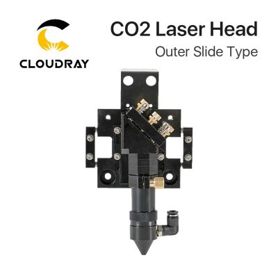 Cloudray New Arrival CO2 Laser Head for Dia.20mm FL 50.8/63.5mm Lens D25mm Mirror Outer Slider Type with Air Assist Nozzle