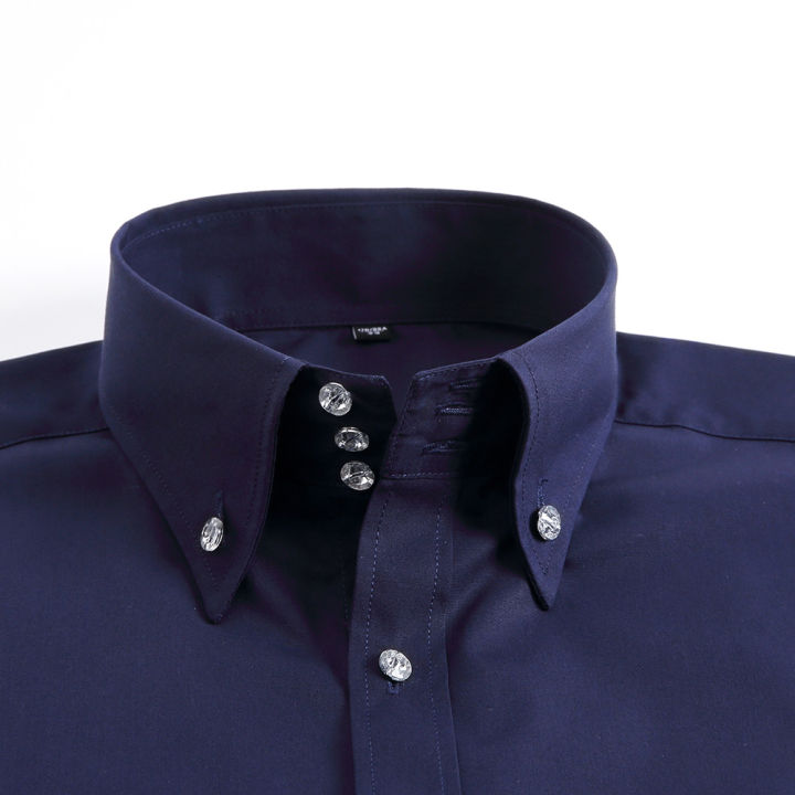 casual-silk-cotton-shirt-for-men-long-sleeve-non-iron-button-down-slim-fit-luxury-wedding-business-party-blouse