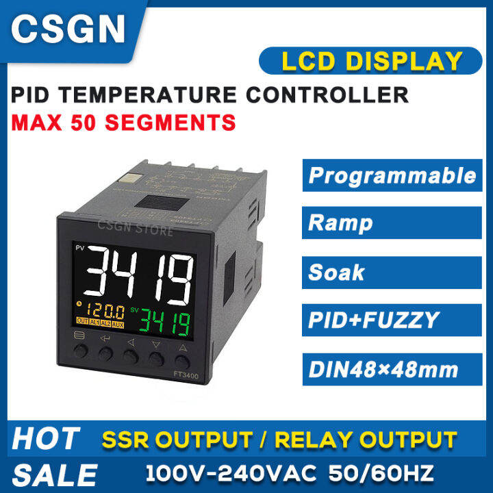 uehvivjv Kiln Furnace Oven Pid Temperature Controller Max 50 Segments