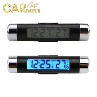 ☇❧ Clip-on Digital Blue Back Light Lcd Digital Display Screen Electronic Clock Thermometer 2 In 1 Car Digital Time Clock Portable