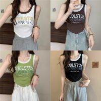 H&amp;H? "พร้อมส่ง" เสื้อกล้ามไหมพรม ดีเทลสกีนตัวอักษรอังกฤษ แนวสตรีทมาก (M5513)