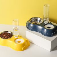 New Automatic Feeder 2-in-1 Drinking Cat Dog Food Dispenser Pet Feeder Dog Cat Food Water Double Bowl Pet Feeder