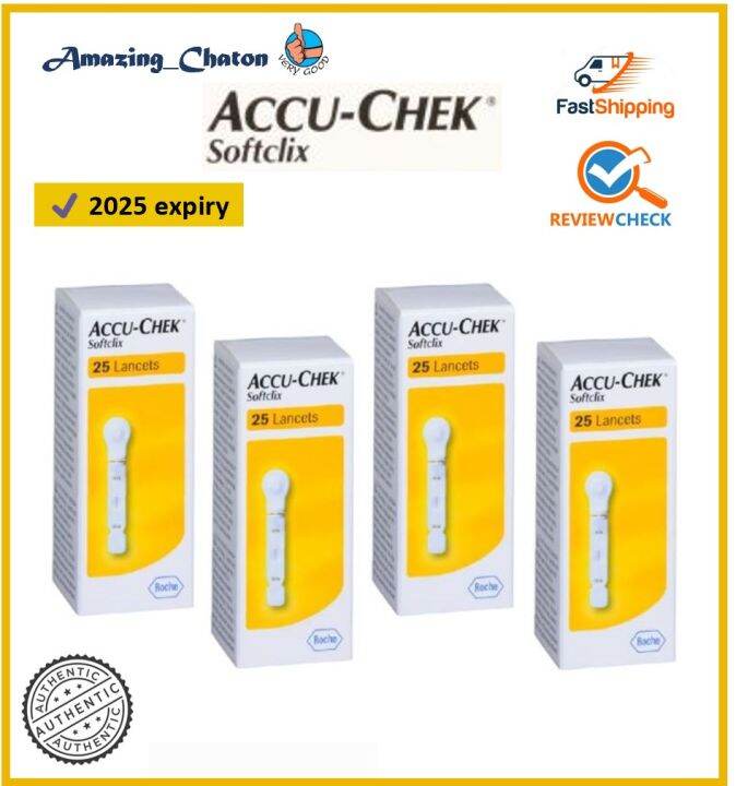 🔥 AccuChek Softclix Lancets (4 x 25s/box) Ready Stock! Long Expiry