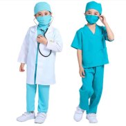 Children Surgical Uniform Kids Doctor Nurse Work Shirt Pants Coat Suit