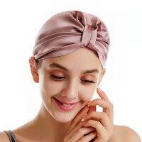 [Fine Jewelry]ผ้าไหมแท้ Bonnets ผู้หญิง SleepingCapSilk Night Cap 100หมวกไหมสำหรับ HairProtect Head Wraps