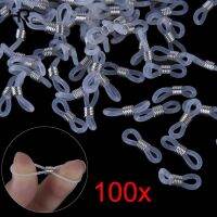 100PCS Springs With Plastic Silicone Connection Glasses Chain Silicone Anti slip Rubber Ring Strap Eyelets For Glasses Band Rope