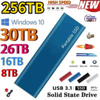 ใหม่ M.2 SSD 256TB 128TB 4TB 16TB Type-C 1TB ฮาร์ดไดรฟ์ภายนอก Usb 3.1 Mobile Solid State Hard Disk สำหรับโน้ตบุ๊คแล็ปท็อป Mac